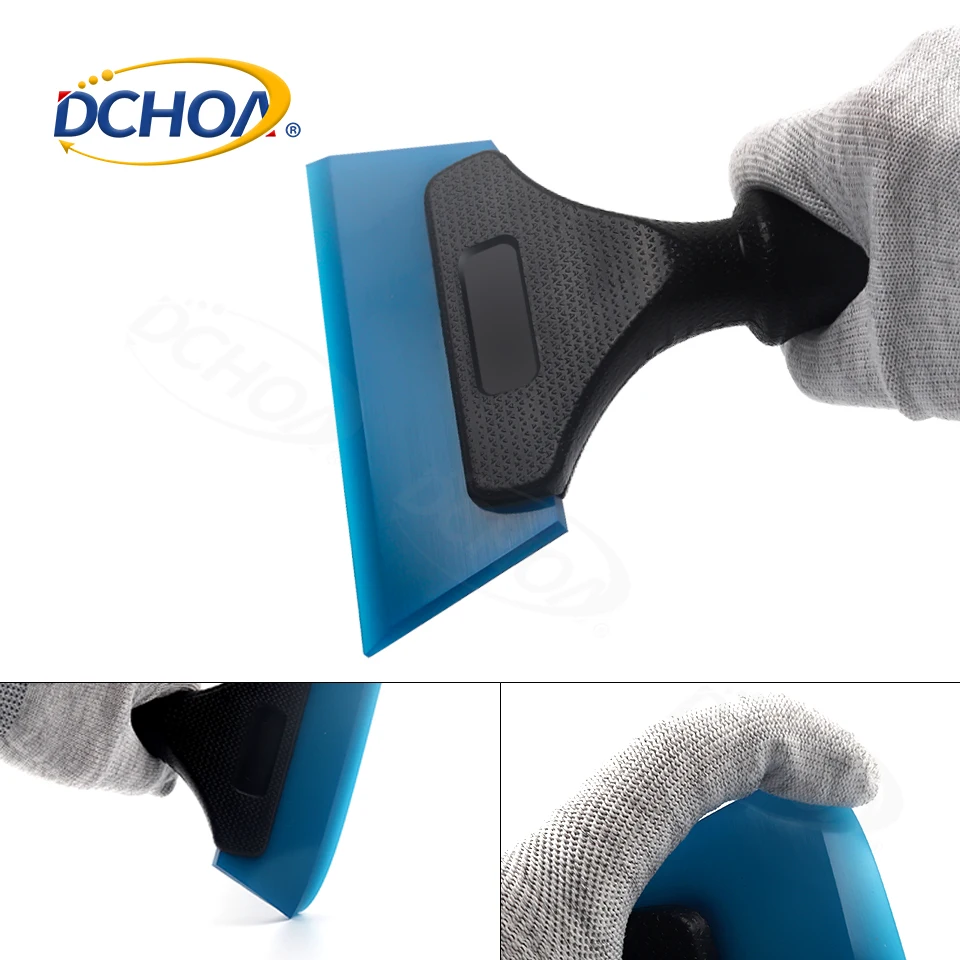 Rubber Soft Squeegee Car Window Body Water Wiper Tint Film Tool With Plastic Handle Car Cleaning Scraper Vinyl Wrapping Tool