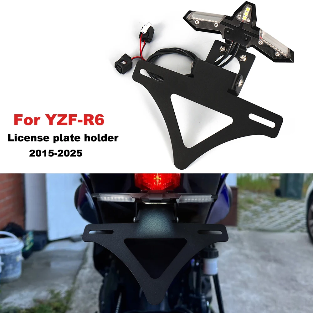 

NEW Motorcycle Integrated License plate holder Bracket Fender Eliminator Tailstock kit For YAMAHA YZF-R6 2015-2025