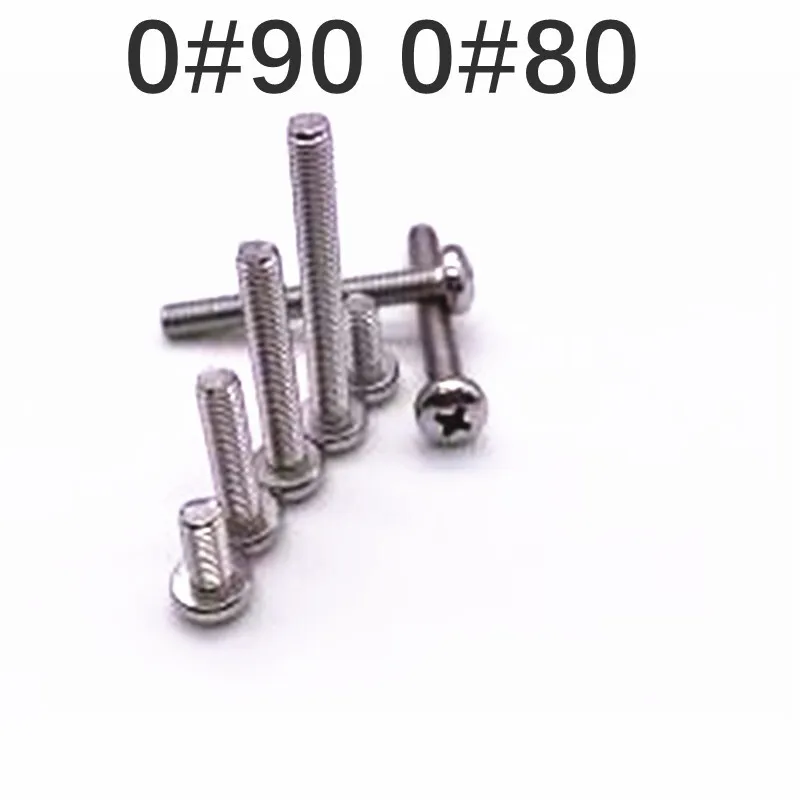 

100 шт. 304ss 0 # 90 0 # 80 UNC/UNF304 Нержавеющая сталь США Винты Phillips с цилиндрической головкой Винты Phillips с дюймовой круглой головкой