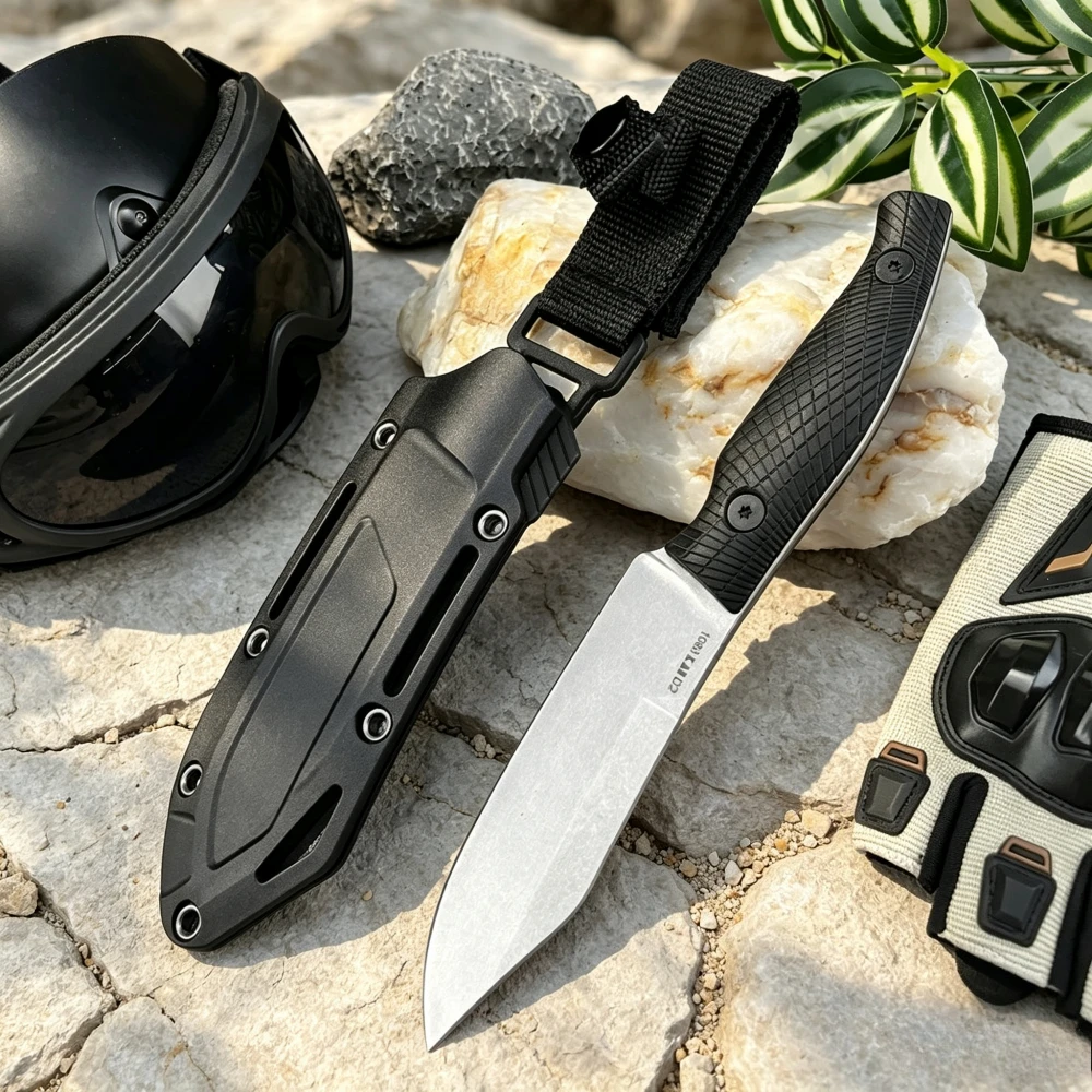 Survival Knife Full Tang - 1083 Portable Outdoor Fixed Knife Full