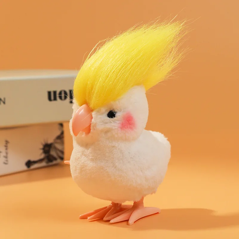 Jumping Xuanfeng Little Parrot Winding Spring Toy, a realistic plush jumping parrot pet children's toy