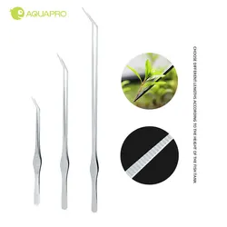 Aquarium Tweezer Aquatic Fish Tank Plant Stainless Steel Mirror Aquascape Clip Straight Cleaning Utensils Accessory ADA Quality