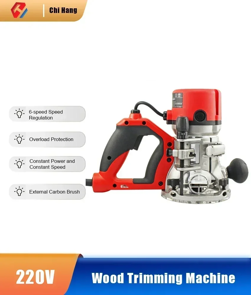 New 1316-1 Portable Woodworking Engraving Machine Slotting Machine 220V/1300W Trimming Machine DIY Electric Wood Milling Too