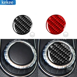 For Mercedes-Benz CLA C117 2014-2018 GLA X156 2015-2019 Central Multimedia Knob Button Cover Trim Carbon Fiber Car Accessories