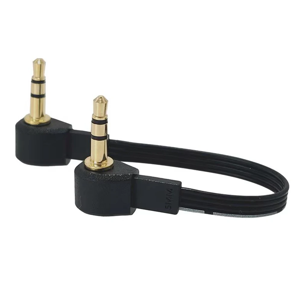 Krótki 5cm 20cm 3.5mm wtyczka do wtyczki 90 ° kąt prosty Aux kabel Audio 3.5mm Jiack kabel 30cm 50cm