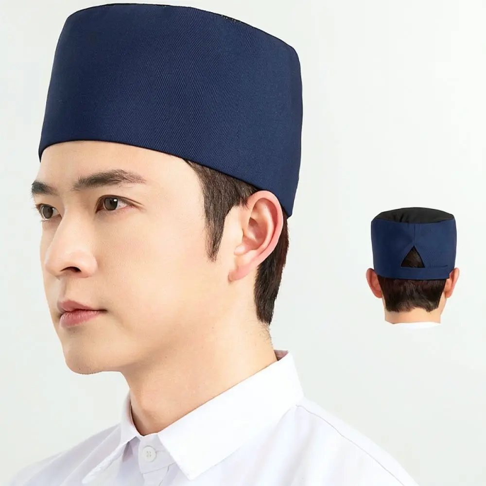 Adjustable Chef Hat For Kitchen Restaurant Waiter Uniform Accessory Breathable Unisex Polyester Food Service Work Cap