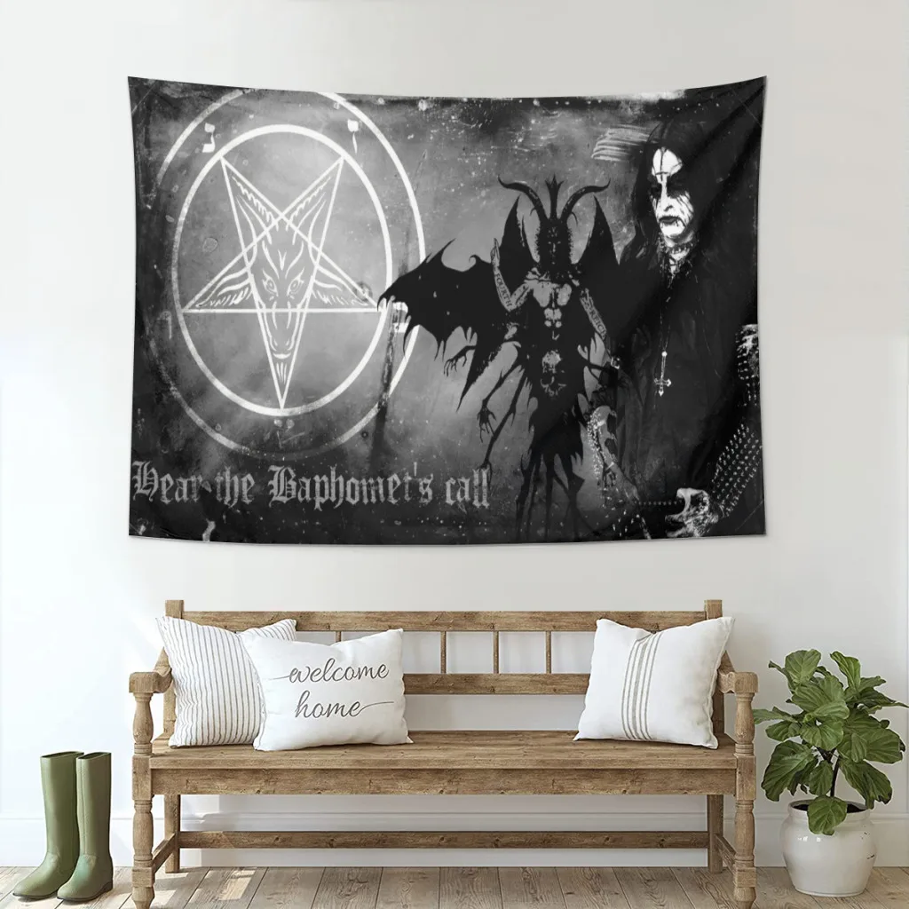 Home Decoration Tapestry Baphomet Tapestry  Wall Art Tapestries Room Decors