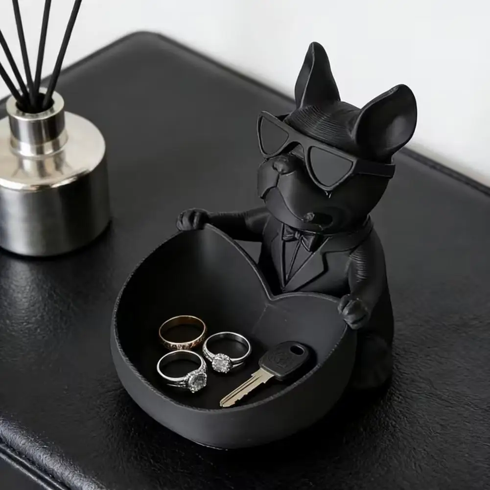 Bulldog Storage Holder 3d Printed Bulldog Storage Box Organizer Bowl for Sunglasses Jewelry Trinkets Desktop Pen Holder