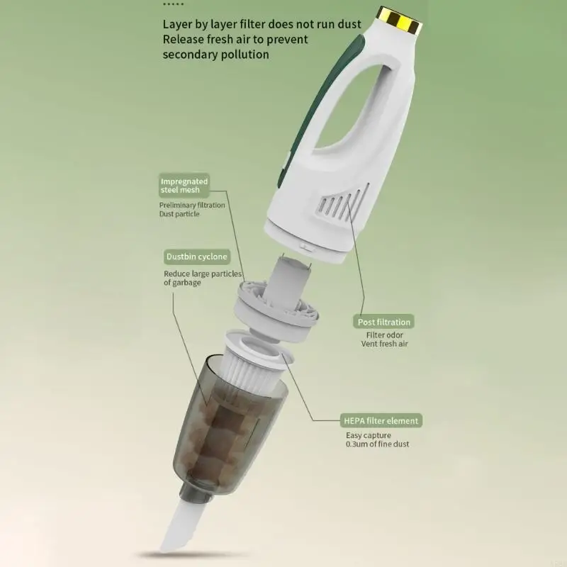 USB 충전식 핸드 헬드 진공 청소기 휴대용 먼지 리무버 먼지 진공 복근 자동차 집 애완 동물 모발 청소 N58D