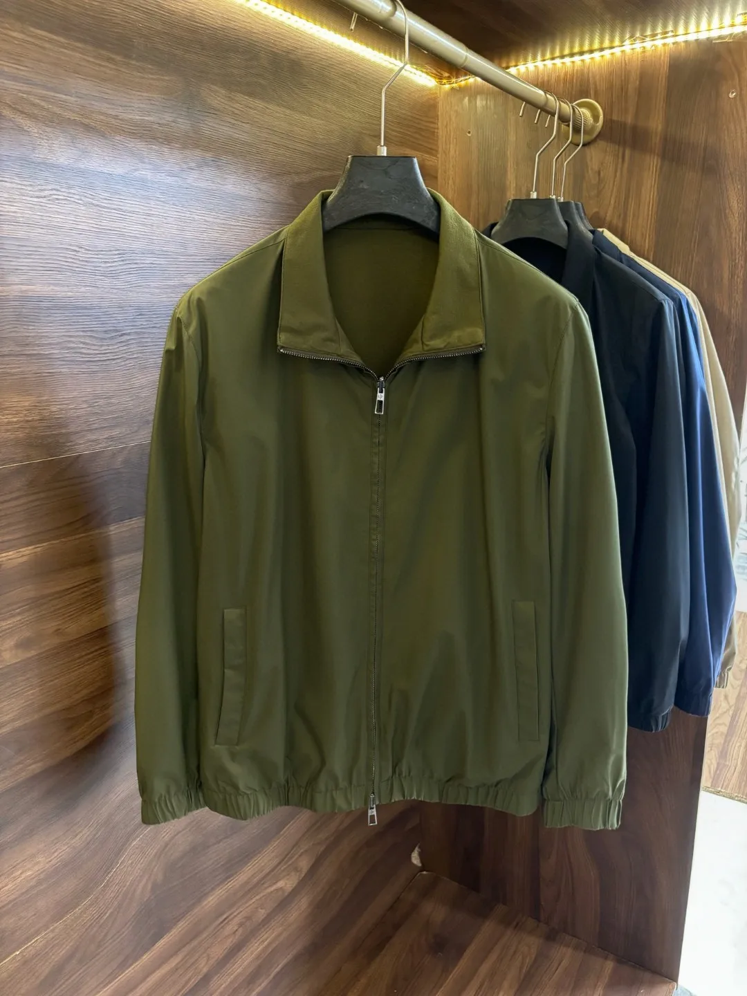 

Мужская двусторонняя ветровка с воротником-молнией, тонкая осенне-зимняя деловая повседневная верхняя одежда со стойкой, льняная 00%