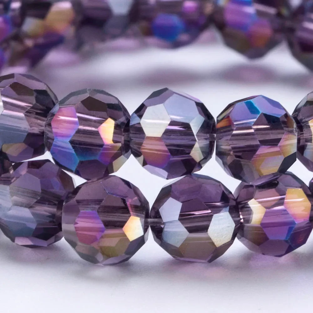 3 4 6 8 mm ronde kristalkralen gefacetteerde kleurrijke glazen kralen losse spacer kraal voor sieraden maken handwerk armband ketting DIY