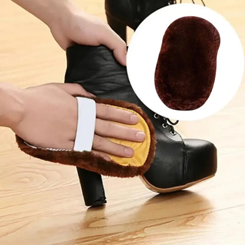 10Pcs Multifunctional Leather Shoe Polishing Cleaning Cloth Shoes Polishing Glove Portable Soft Plush Shoes Shine Cloth Handhel