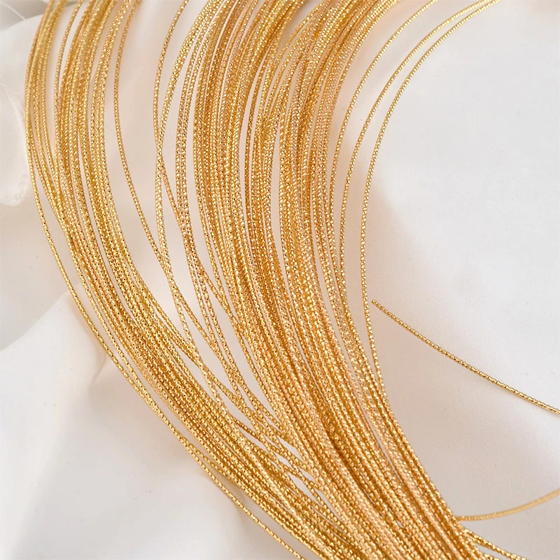 1 meter  copper plating 18K Gold fried dough twist hard wire DIY hand jewelry bracelet ring modeling line material accessories