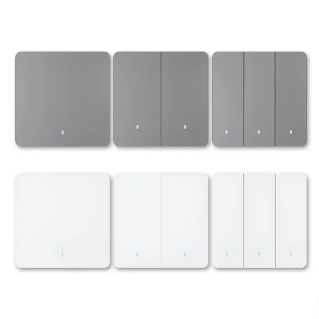 

2025 Golden Security AG Glass Smart Wall Light Switches with Non-neutral and Neutral 2 in 1 Zigbee Wifi Optional Alexa EU