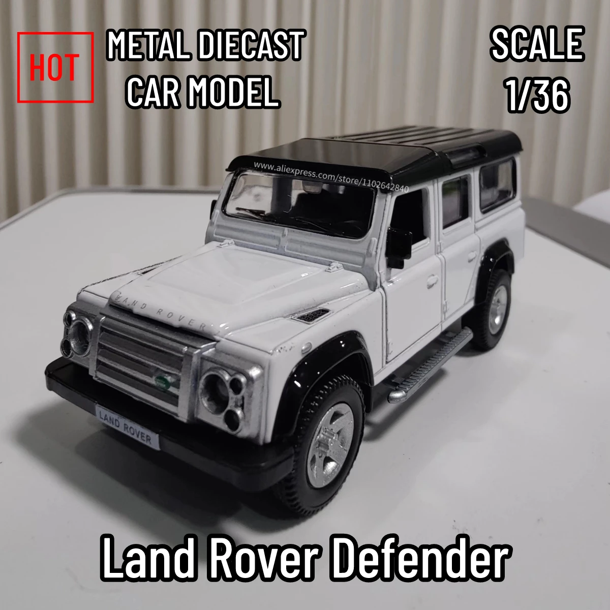 

Масштаб 1/36 Land Rover Defender копия модели автомобиля литые коллекционные мини-автомобили Декор для дома Рождественский Подарок детская игрушка для мальчика