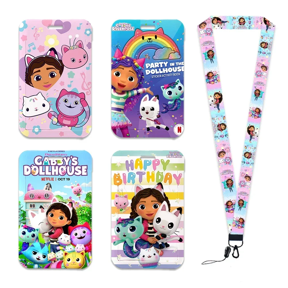 

Cartoon Girls Dolls Cat Hard Plastic Card Protector Credit Card Holders Bank ID Holders Badge Bus Card Cover Case Gifts