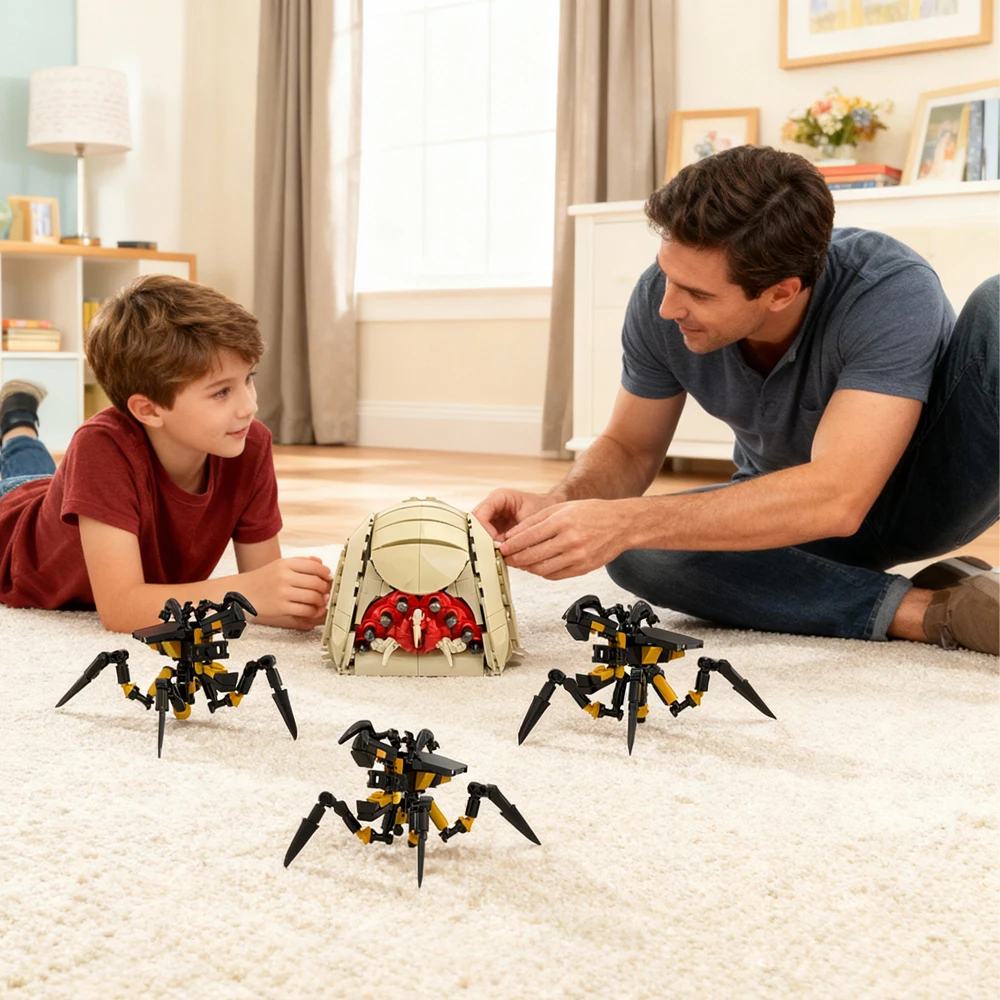 

Brain Bug Building Blocks Set Starship Troopers Arachnid Model Detailed Collector's Display Piece for Adult Fans
