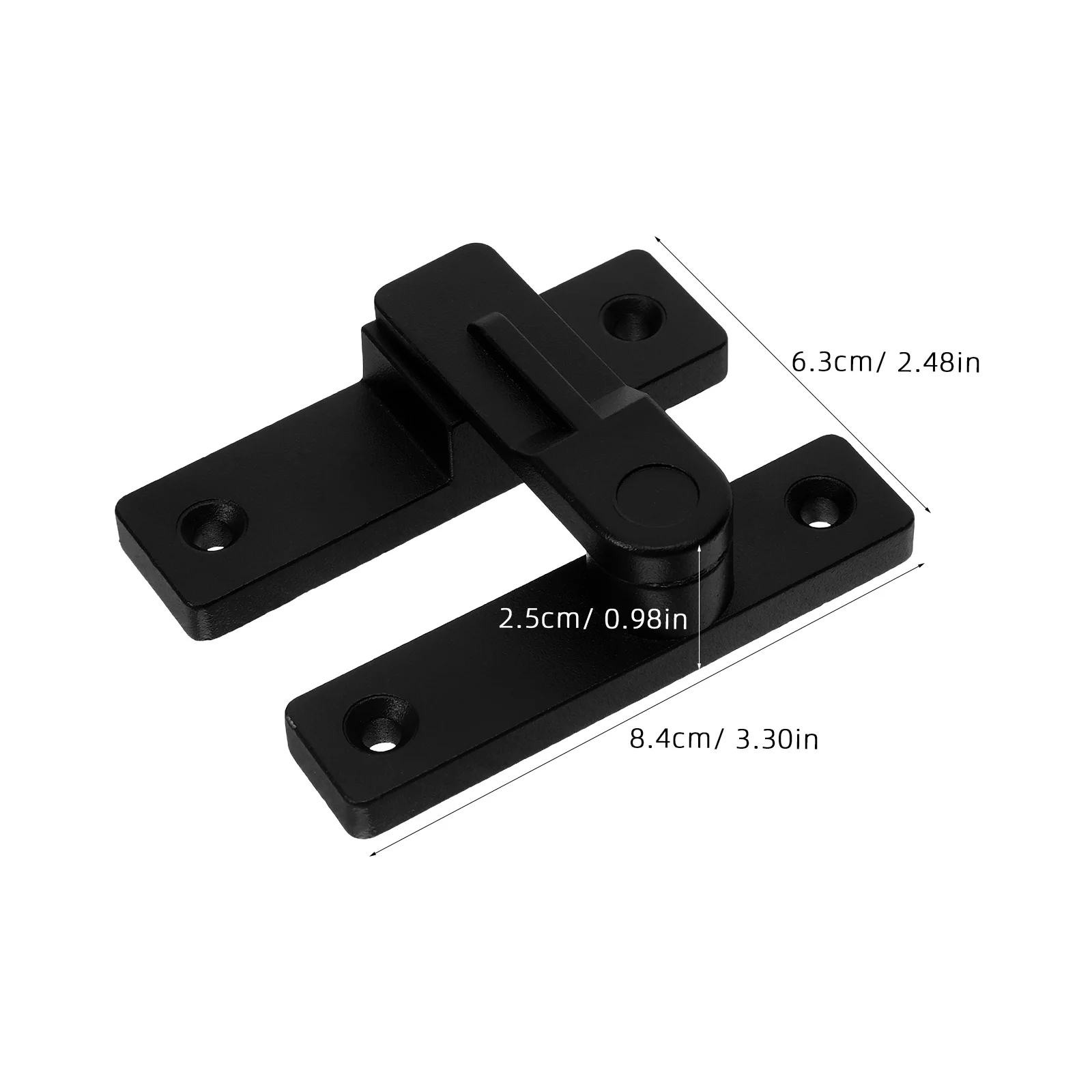 الزاوية اليمنى قفل الباب مزلاج 180 درجة سبائك الزنك انزلاق قفل باب الحظيرة الثقيلة لغرفة النوم خزانة فناء المرآب سقيفة السياج #2