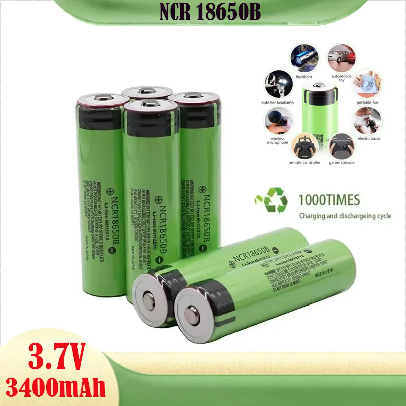 New Original NCR 18650B 3400mah Battery 3.7V Rechargeable Li-ion Battery for Counter Lamp Flashlight Power Tools Torch Headlamp