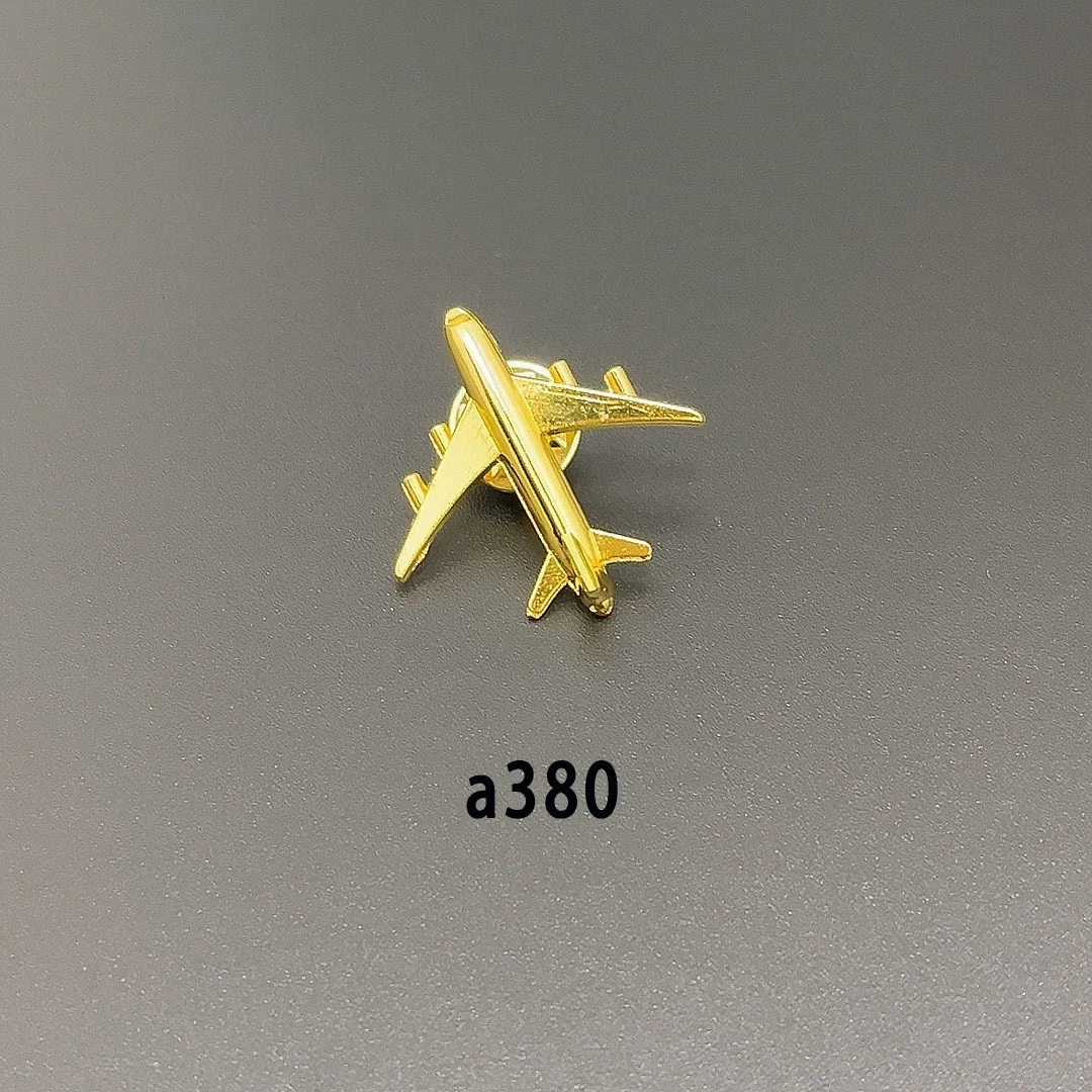 Airplane Metal Pin - Minimalist Aircraft Brooch - Unisex Aviation Enthusiast Gift - Bulk Wholesale Collectible Badges