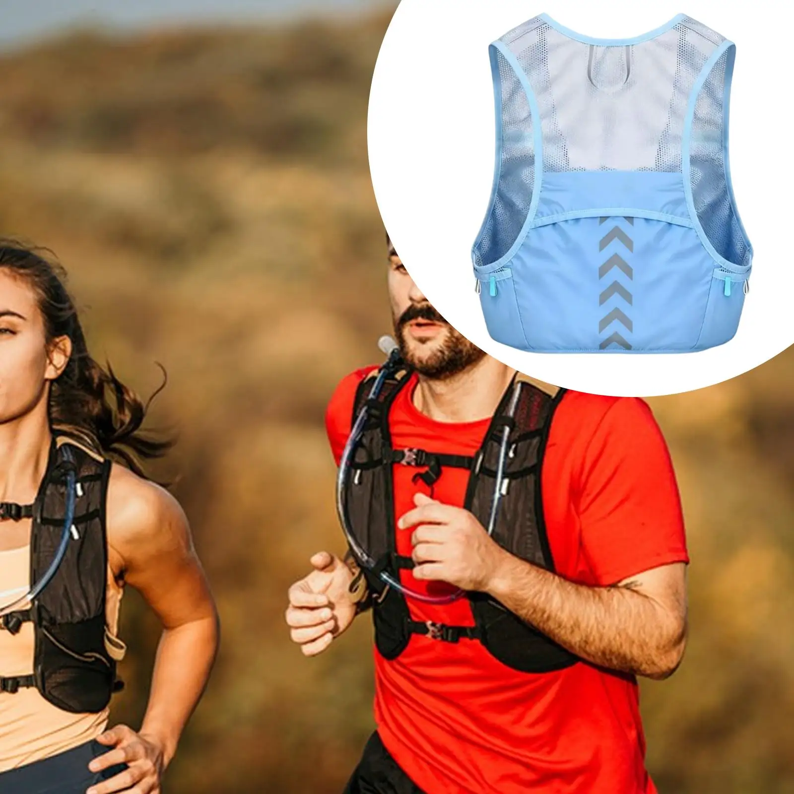 Hydration Vest Outdoor Sport Bag Runner Rucksack Lightweight Breathable Comfortable Hydration Backpack for Cycling Trail Race