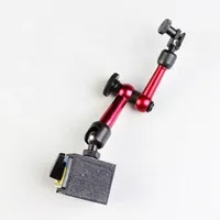 3-joint Red Flexible Adjustable Magnetic Base Holder Stand for Metal Test Digital Dial Indicator