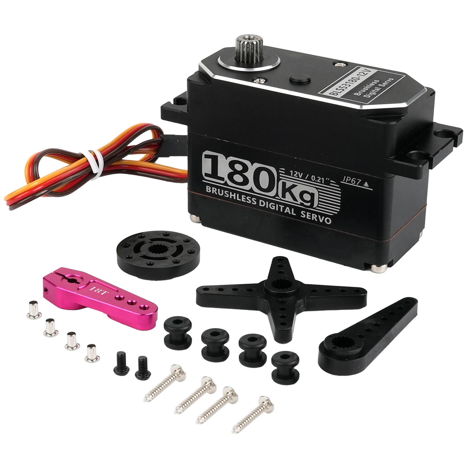 

180kg.cm Digital Servo 12V Brushless Motor for 1/5 Redcat HPI Baja 5B SS RC Servo Car SAVOX-0236 LOSI XL 5T