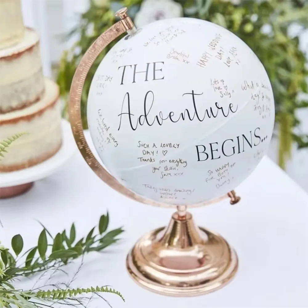 

Rose Gold Globe - Guest Book Alternative, Wedding Guest Travel Globe Guest Book, Hen Party Bridal Guestbook, Baby Shower Wishing