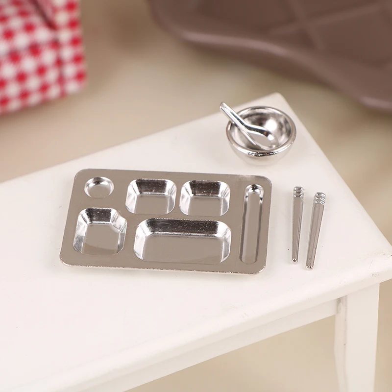 1/12 ドールハウスディナープレートボウルスプーン箸ドールハウスミニキッチン食器アクセサリードールハウス装飾