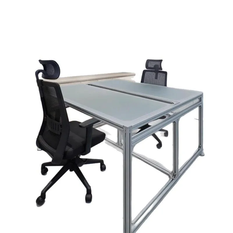 Modern simple aluminum profile computer conference table, multi-person negotiation strip training table