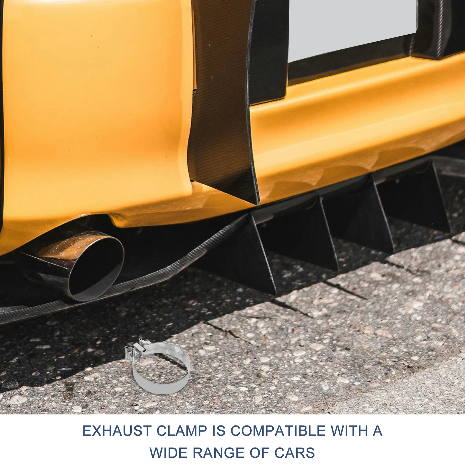 

Heavy Duty Stainless Steel Pipe Clamps Exhaust Seal Clips for Car Exhaust System Durable Iron Reusable Replacement Parts