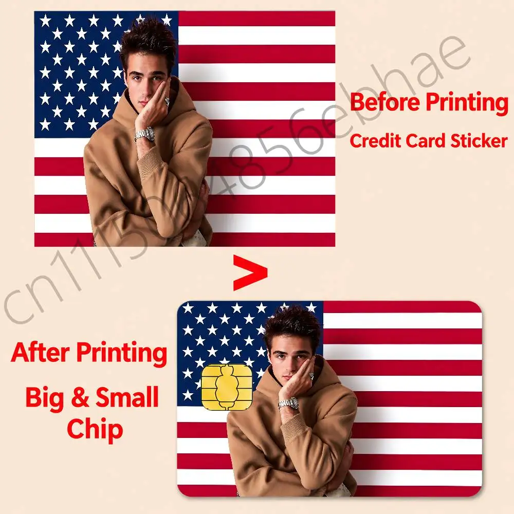 FOR Jacob Elordi Credit Skin Cover Card Stickers Film Bus Pass Front Decoration Bank Debit Waterproof
