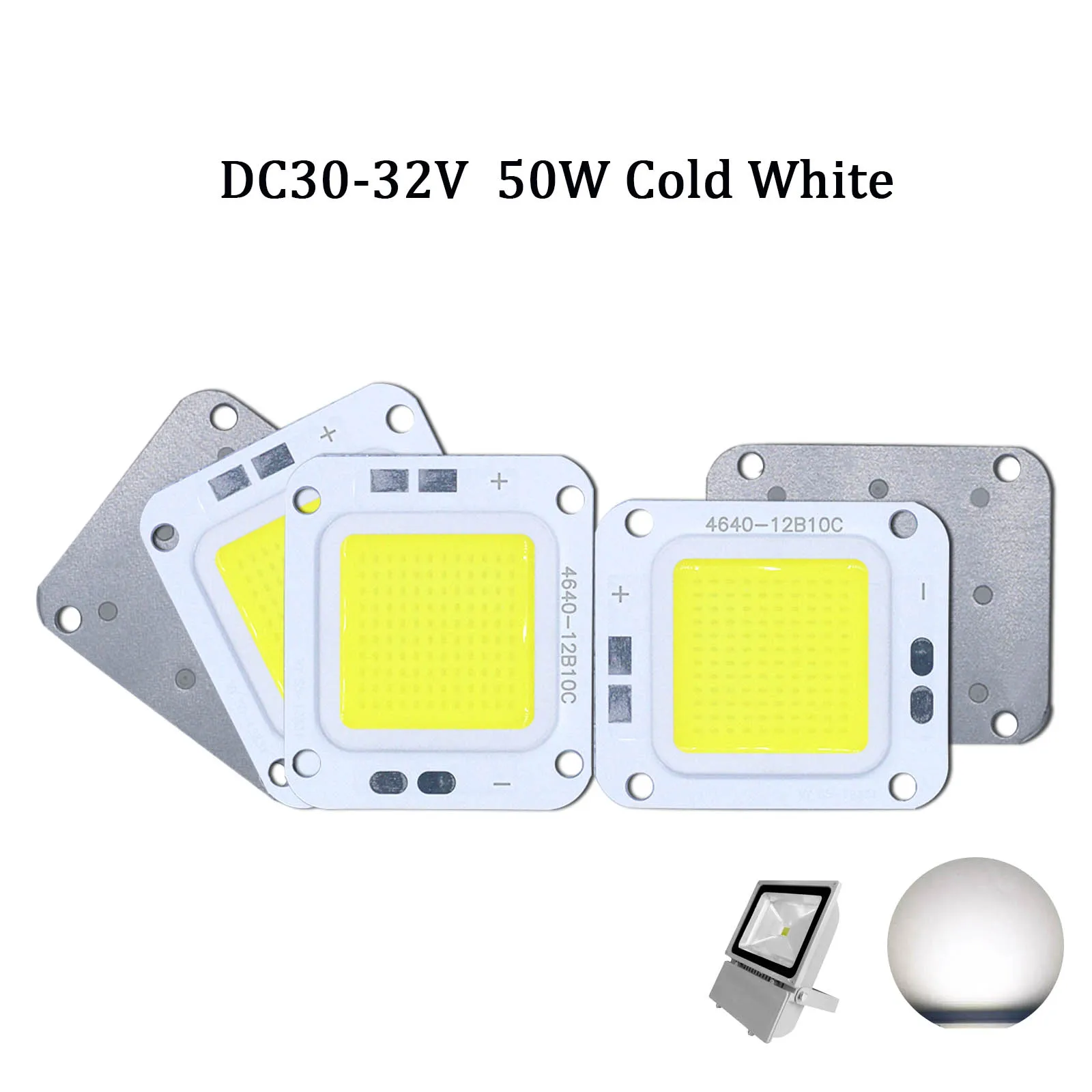 5 szt. Wysokiej mocy 1500mA DC30-32V chipy COB LED 50W lekkie koraliki SMD DIY do ciepłego białego reflektora LED światło punktowe przenośna LED