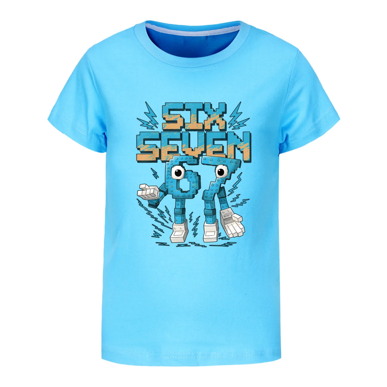 جديد ستة سبعة مضحك Brainrot ميمي الاطفال ملابس الصيف الفتيان الفتيات تي شيرت القطن موضة تي شيرتات قصيرة الاكمام س الرقبة قصيرة الأكمام #5