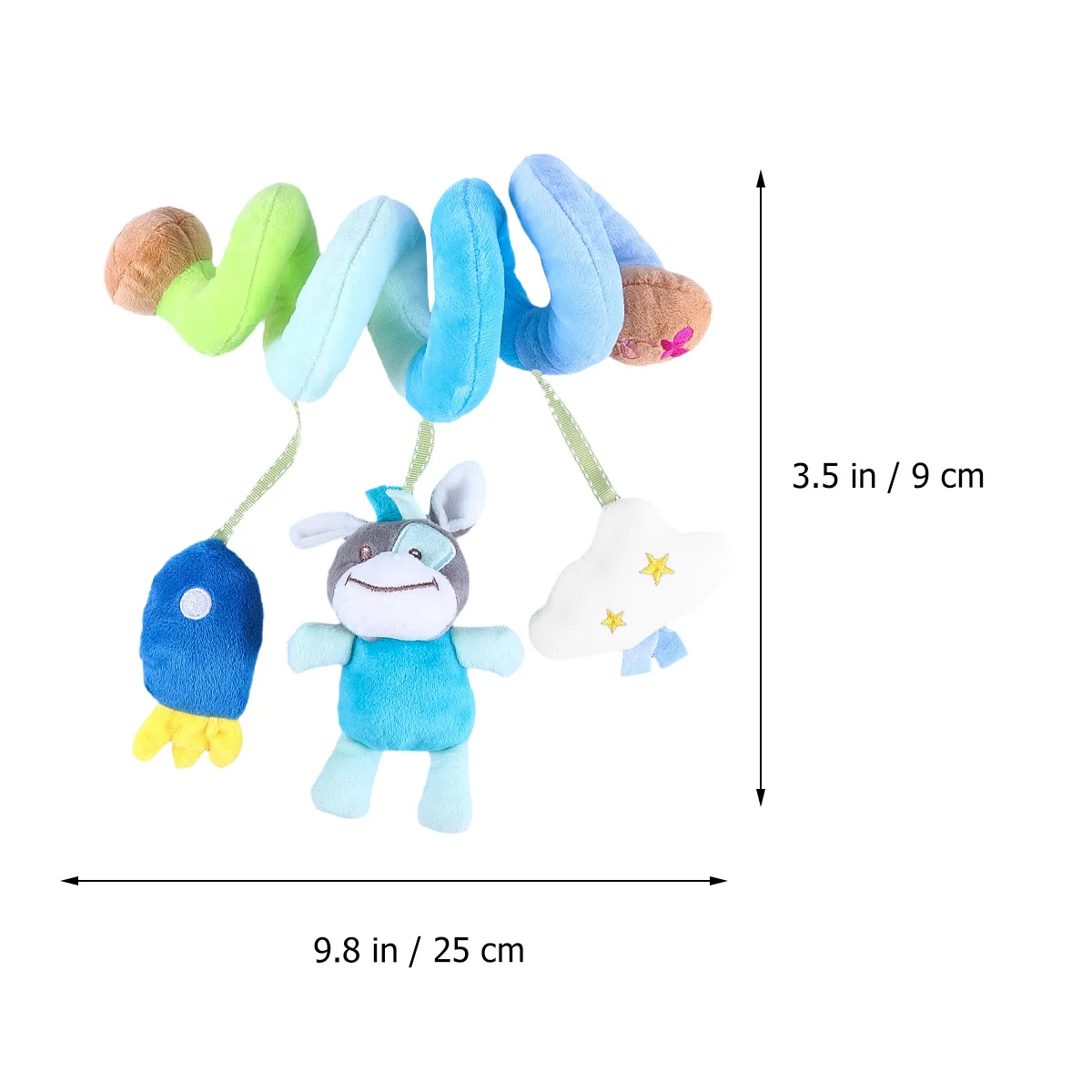 1Pcs Spiral Baby Crib Rattle Soft Hanging Plaything for Stroller Car Seat Cot Multifunctional Ringing Bell