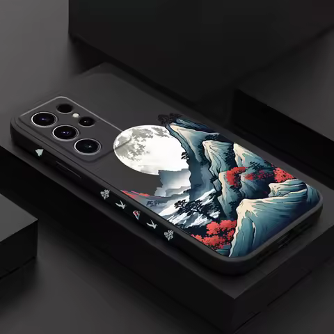 Smoke Mountain Phone Case For Samsung Galaxy S25FE S24 S23 S22 S21 S20 S10 S10E Ultra Plus FE Note 20 Ultra Plus Cover