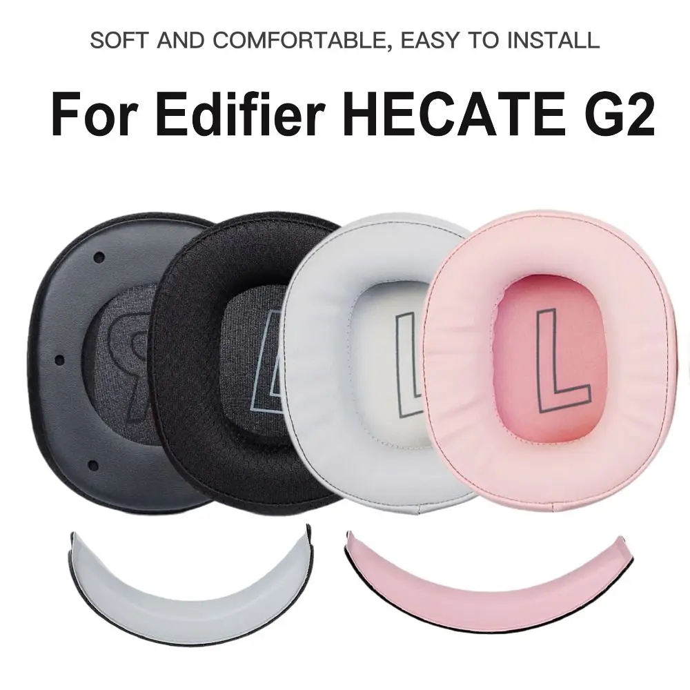 2Pcs Foam Sponge Ear Pads Headset Earpads Headset Earmuff Accessories Headphone Replacement Ear Cushion for Edifier HECATE G2