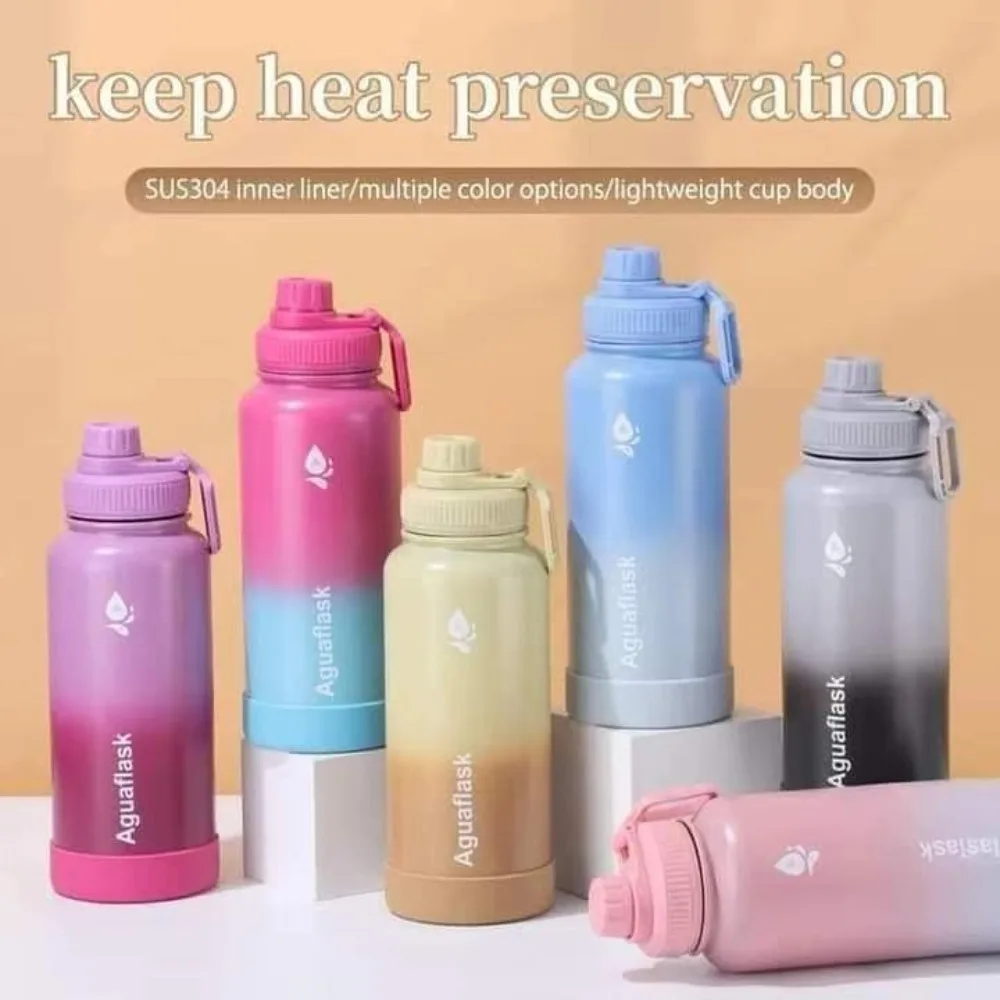 

Durable Stainless Steel Sport Thermos Cup Gradient 1L Insulated Water Bottle Leak-Proof Large Capacity Vacuum Flask Daily Use