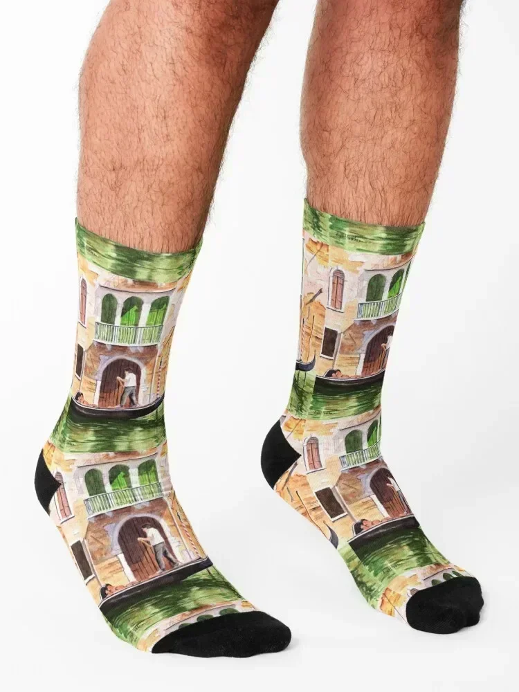 Venice - The Green Shutters Socks essential Soccer hockey compression Designer Man Socks Women's