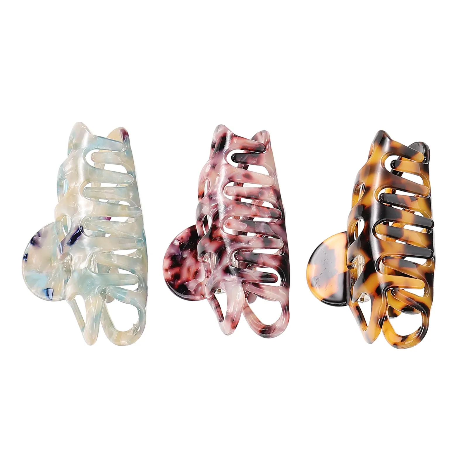 3Pcs Hair Claw Clips for Women Retro Design Big Non-Slip Claw Clips for Thick Long Hair Parties Ceremonies Birthdays Daily Wear