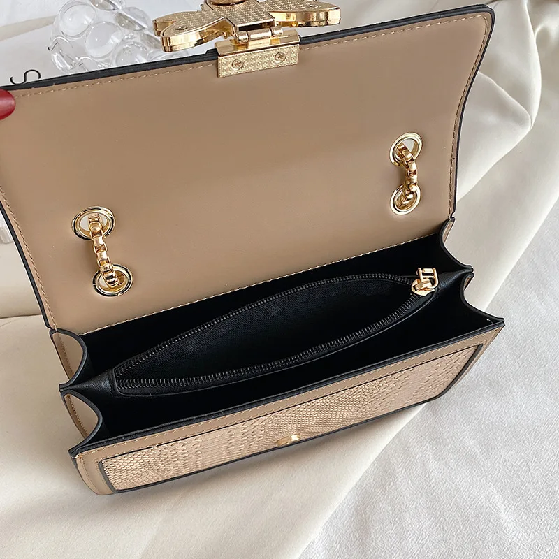 ﻿  Luxury Handbags for Women Crossbody Bags Bee Lock Tote Casual Flap Purses Crocodile Print Leather Handbag Ladies Shoulder Ba