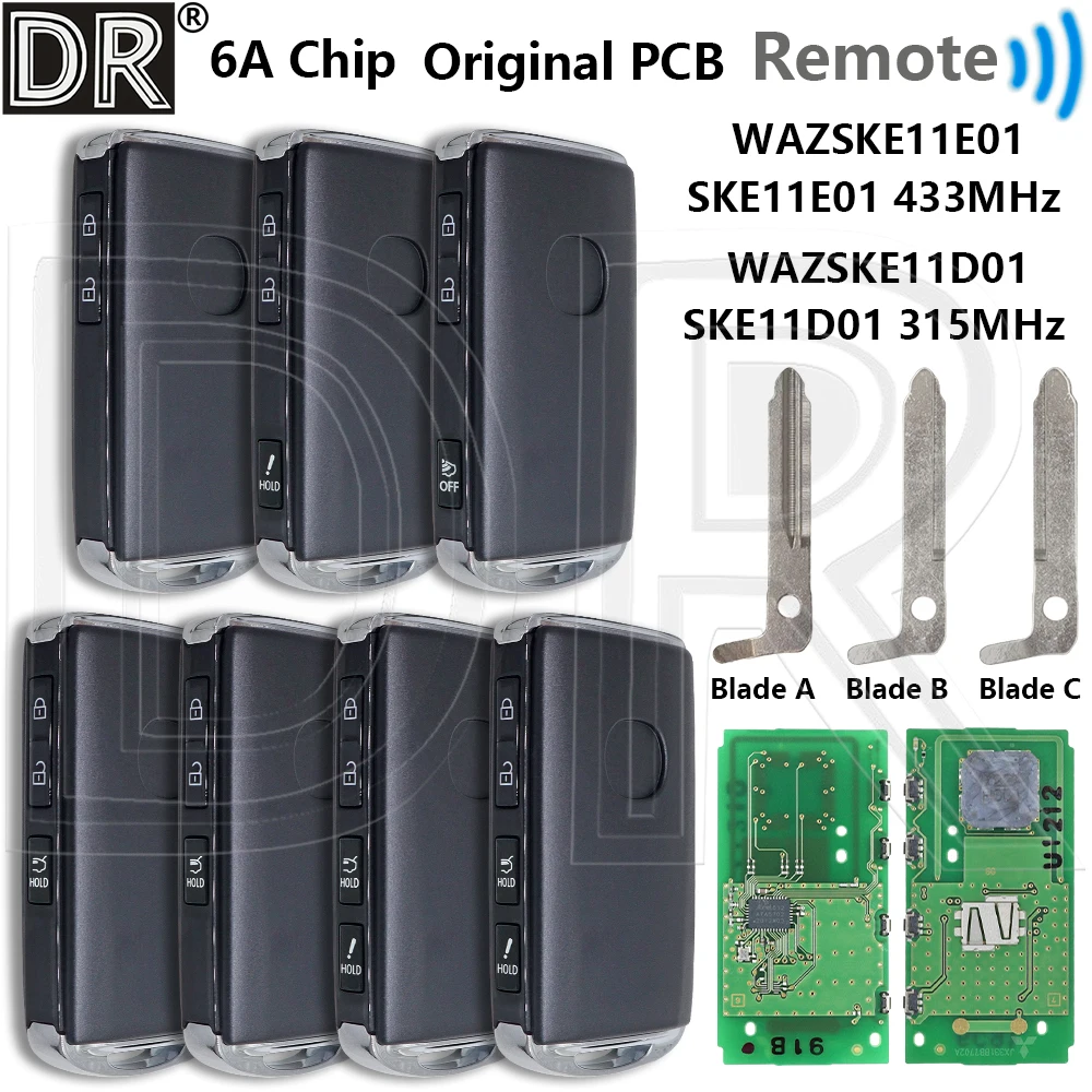 Great 6A Chip OEM PCB 315/433MHz WAZSKE11E01/11D01 SKE11D/11E-01 Car Remote Key For Mazda 3 CX-30 CX-50 CX-90 Axela 2019-2023