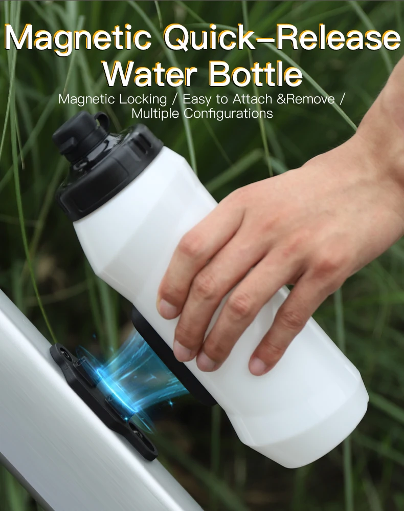 OsmaR Magnets Bottle Bicycle Cageless Bottle Engineered 450/600/750ML Befestigter Flaschenhalter Magnetische Montagebasen Fahrradflasche – Detail 3