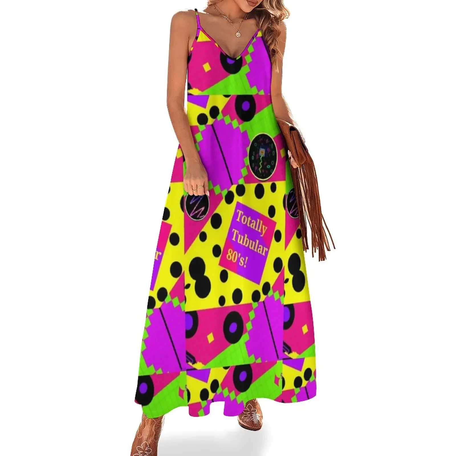 Totally Tubular 80's Sleeveless Dress african dresses for woman summer dress womens 2024 Beachwear Long dresses Dress