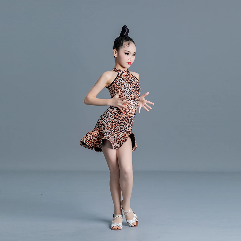 

Летнее платье для латинских танцев, платье для соревнований, тренировочное платье, детская танцевальная юбка, женская юбка-платье без рукавов