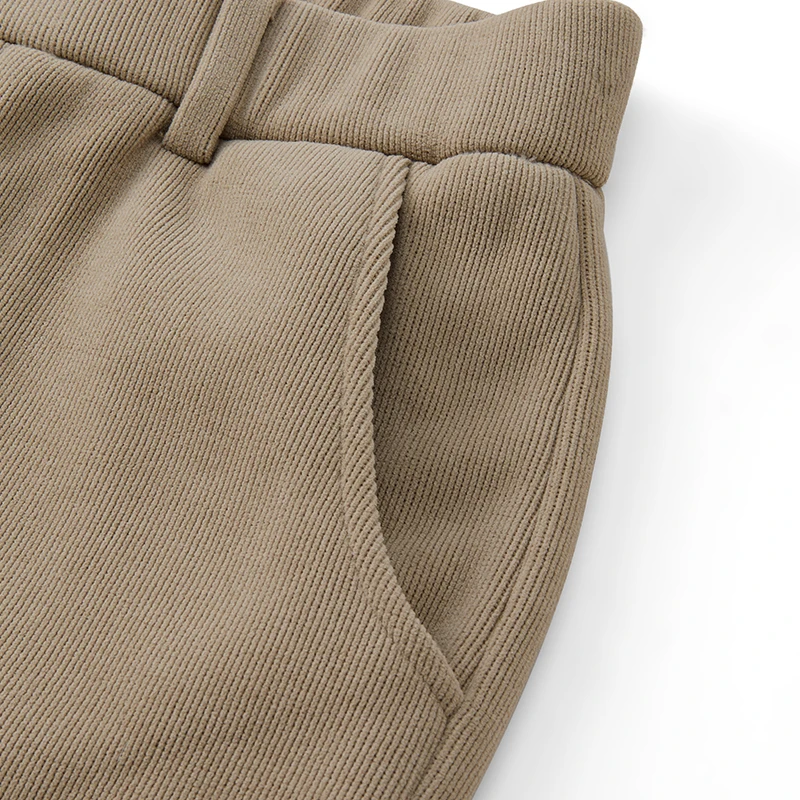 2026 Lässige Herrenhose aus Cord mit Fleece-Futter, Thermo-Modehose, dicke Samthose, gerade geschnittene, weite Jogginghose, 5XL – Detail 12