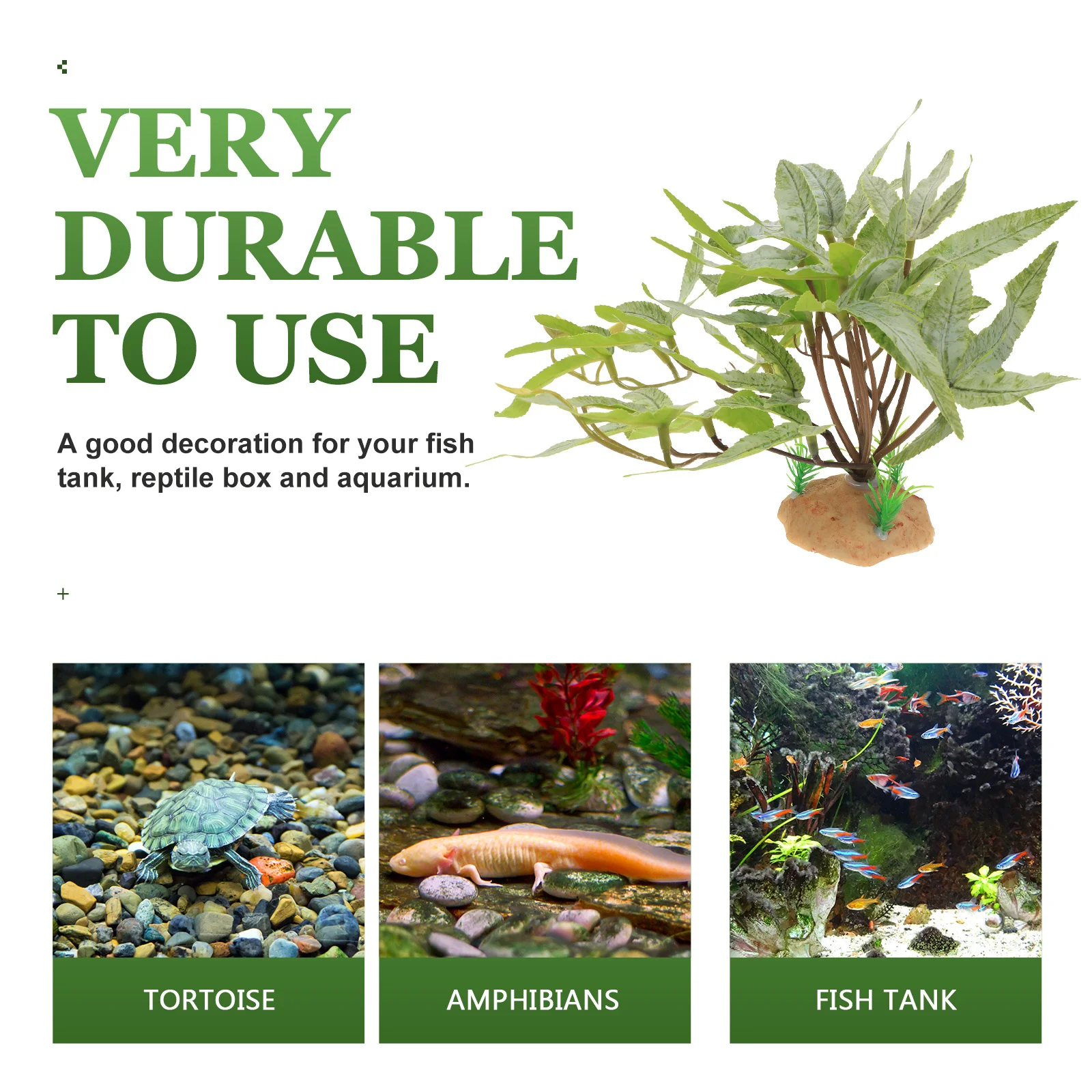 

Simulation Plant Decor Reptile Terrarium Artificial Base Easy Install Ornament Aquarium Fish Tank Decoration