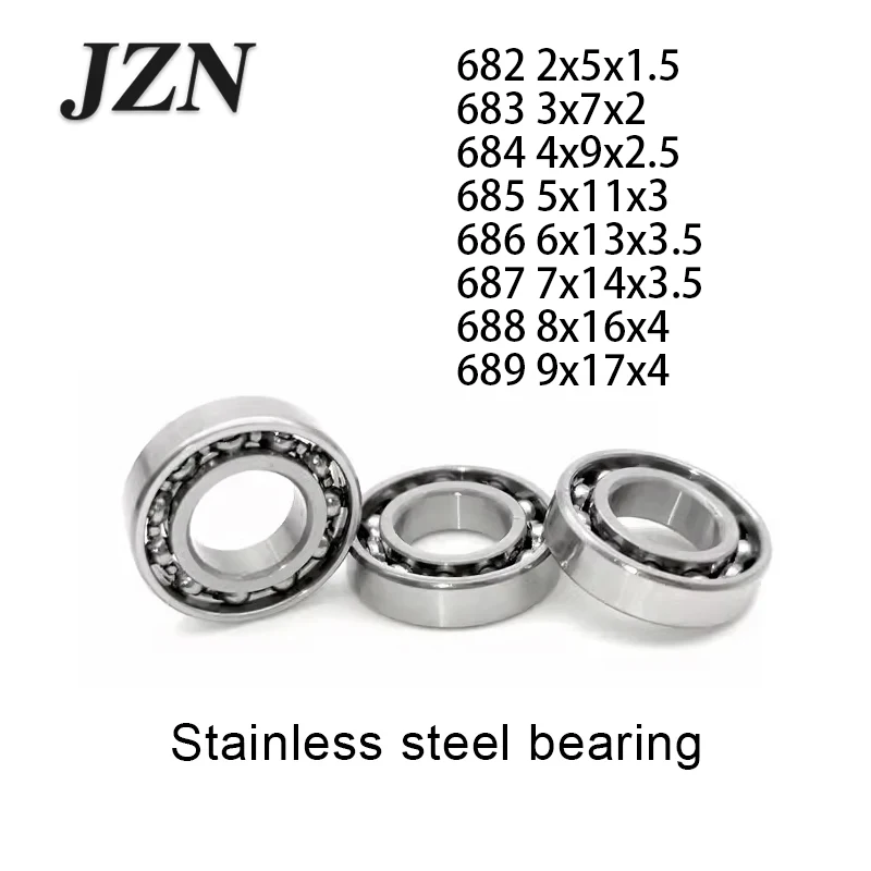 2Pcs/10Pcs Stainless Steel Bearing Open Bearing S682 S683 S684 S685 S686 S687 S688 S689 K 682 683 684 685 686 687 688 689