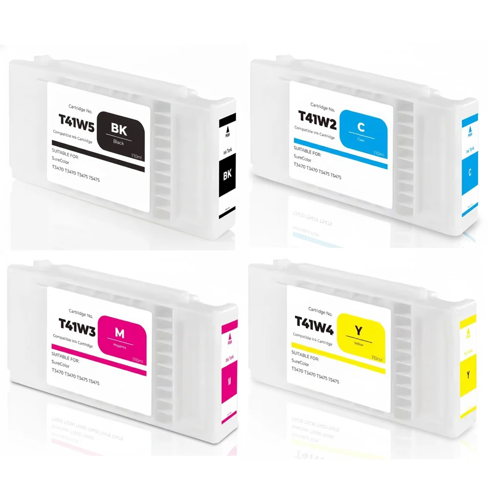 For Epson T41W T41W2 T41W3 T41W4 T41W5 Compatible Ink Cartridge With Pigment Ink For Epson SureColor T3470 T3475 T5470 T5475