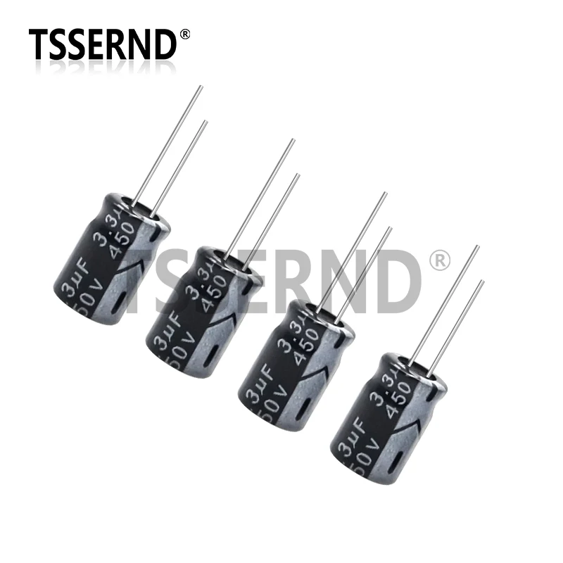 5pcs 450V Aluminum Electrolytic Capacitor 1UF 2.2UF 3.3UF 4.7UF 10UF 22UF 33UF 47UF 68UF 82UF 100UF 150UF 180UF 220UF